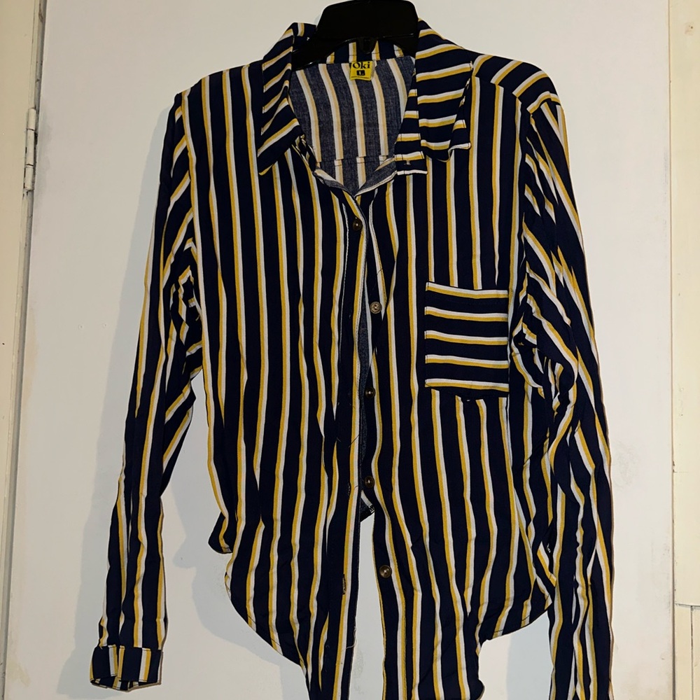 Striped Button-Up Shirt